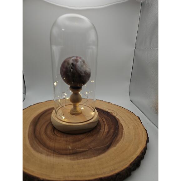 Druzy Ocean Jasper Sphere With Case 60mm - Picture 10 of 10